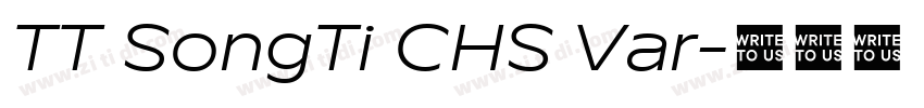 TT SongTi CHS Var字体转换